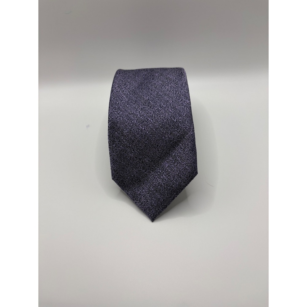Murano Mens Purple Textured Silk Blend Necktie Formal Business Slim 3 Inch Width